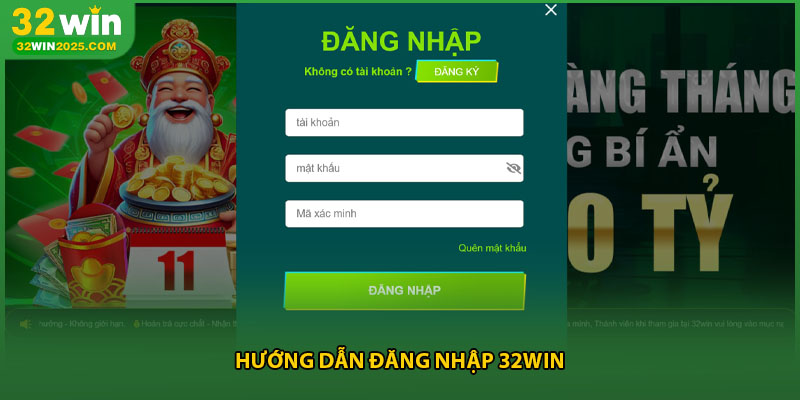 Hướng dẫn đăng nhập 32win